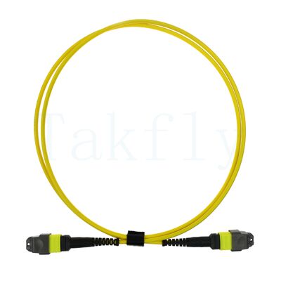 12F MTP(M) - MTP(F) APC سلك التصحيح، SM G657A1، 1 م، 3.0 مم، LSZH أصفر، حذاء غير حساس للانحناء، خسارة منخفضة