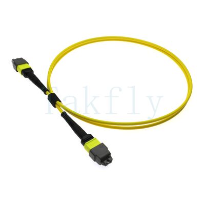 12F MTP(M) - MTP(F) APC سلك التصحيح، SM G657A1، 1 م، 3.0 مم، LSZH أصفر، حذاء غير حساس للانحناء، خسارة منخفضة