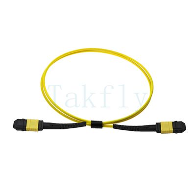 12-Core MPO APC Fanout Patch Cord الذكور إلى الإناث ، خسارة منخفضة