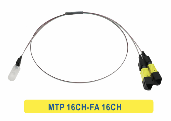 16CH MTP/MPO إلى 16CH FA Fiber Array Fiber Optic Patchcord Cable لمركز البيانات / CPO