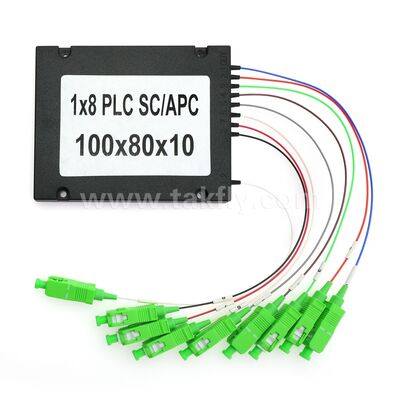 جهاز تقسيم الألياف PLC - صندوق ABS 900 ميكرومتر، SM G657A1، SC/APC، لاقتران الإشارة الضوئية وتوزيعها في شبكات PON