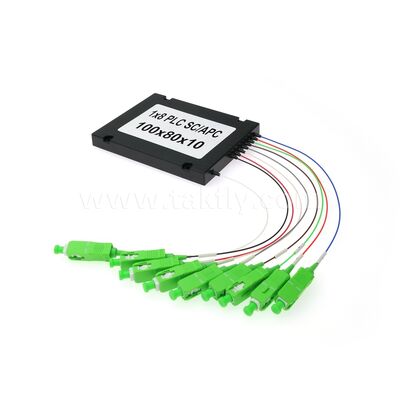 جهاز تقسيم الألياف PLC - صندوق ABS 900 ميكرومتر، SM G657A1، SC/APC، لاقتران الإشارة الضوئية وتوزيعها في شبكات PON