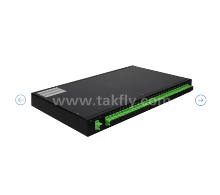 1U ريك ماونت PLC المجزع البصري   19 "اللوح، وضع واحد G657A1، SC / APC، لتوزيع الإشارة البصرية