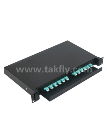 إطار توزيع الألياف TK-ODF-RS24 تصميم الدرج المنزلق ، إدارة الكابلات السهلة ، يدعم الشريط والألياف الواحدة