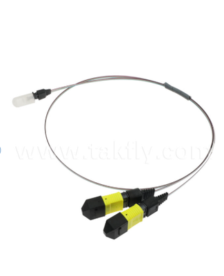 مجموعة مصفوفة الألياف MTP-16CH-FA - موصل MTP إلى مصفوفة ألياف ذات أخدود V ذات 16 قناة، فقدان إدخال منخفض، لأجهزة الإرسال والاستقبال الضوئية عالية السرعة وتطبيقات CPO/مركز البيانات