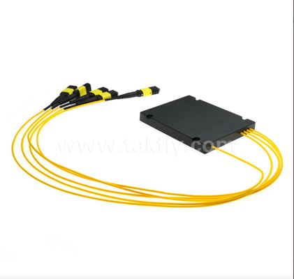 1×4 MPO/MTP SM PLC Splitter – Single-Mode, 1×4 Configuration, MPO Input to MPO Output, Low Insertion Loss (≤7.2dB), for High-Density Data Center Cabling, Pre‑terminated Systems & FTTx Distribution