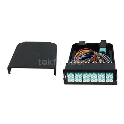 لوحة التصحيح المنزلقة Takfly 1U / 2U ️ MTP / MPO ذو الكثافة العالية Plug-and-Play إلى Cassette LC لما يصل إلى 192 ألياف