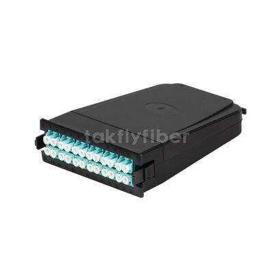 لوحة التصحيح المنزلقة Takfly 1U / 2U ️ MTP / MPO ذو الكثافة العالية Plug-and-Play إلى Cassette LC لما يصل إلى 192 ألياف