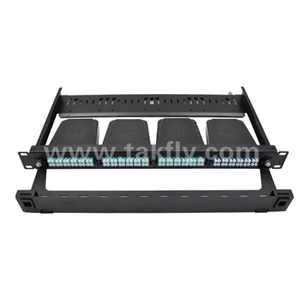 1U 24-Port MPO/MTP Patch Panel – 19" Rack-Mount, High-Density, Supports Pre-Connected MPO Module Boxes & LC/MPO Adapter Panels, for Data Center Fiber Trunk Cabling