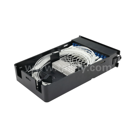 وحدة الكاسيت المقطوعة مسبقًا    TK-HRM-04 ، 12C/24C ، وضع مزدوج: LC Pigtail Fusion أو MPO-LC إدارة الكاسيت ، Plug-and-Play للكابلات في مركز البيانات