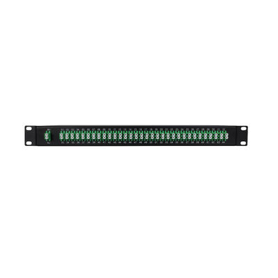 OEM 1U 19 بوصة 2x64 رف جبل LC Fiber Optic PLC Splitter لمركز البيانات FTTx