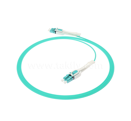 LC Push-Pull Uniboot Fiber Optic Patch Cord ️ أنبوب واحد ذو اثنين من النواة ، قابل للتبادل من ناحية القطبية ، لتطبيقات التجميع عالية الكثافة ومركز البيانات
