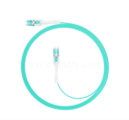 LC Push-Pull Uniboot Fiber Optic Patch Cord ️ أنبوب واحد ذو اثنين من النواة ، قابل للتبادل من ناحية القطبية ، لتطبيقات التجميع عالية الكثافة ومركز البيانات