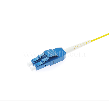 LC Uniboot سلك التصحيح بالألياف الضوئية 1 أنبوب ذو اثنين من النواة ، يمكن استبدال القطبية ، أصفر ، نصف حجم الكابل