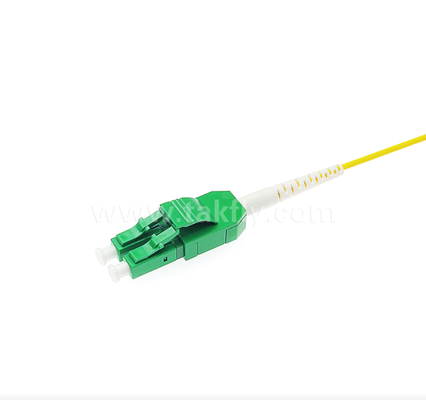 LC Uniboot سلك التصحيح بالألياف الضوئية 1 أنبوب ذو اثنين من النواة ، يمكن استبدال القطبية ، أصفر ، نصف حجم الكابل