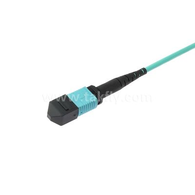 MPO MTP Patchcord MM OM3 كابل الجذع 12F الألياف الضوئية لمركز البيانات AI كابلات الاتصالات