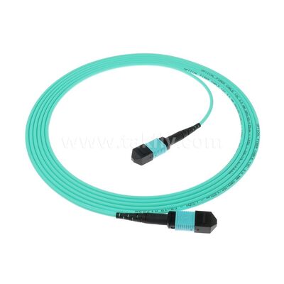 MPO MTP Patchcord Multimode OM3 Trunk Cable 12F الألياف البصرية لمركز البيانات AI Telecom Cables