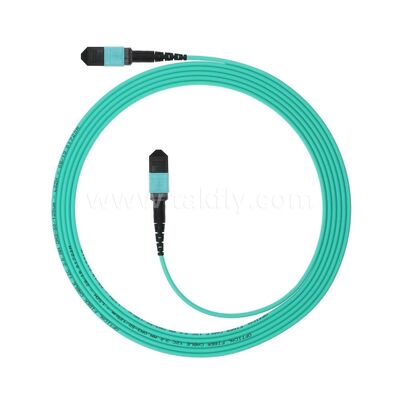MPO MTP Patchcord MM OM3 كابل الجذع 12F الألياف الضوئية لمركز البيانات AI كابلات الاتصالات