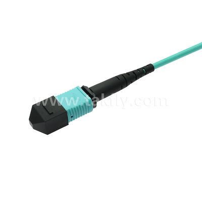 MPO MTP Patchcord MM OM3 كابل الجذع 12F الألياف الضوئية لمركز البيانات AI كابلات الاتصالات