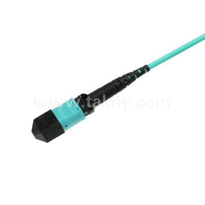 MPO MTP Patchcord Multimode OM3 Trunk Cable 12F الألياف البصرية لمركز البيانات AI Telecom Cables
