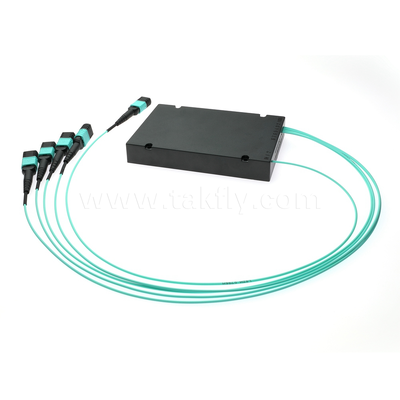 MPO/MTP Fanout Cable PLC Splitter 1x4 SM/MM الألياف الضوئية لمركز البيانات FTTX
