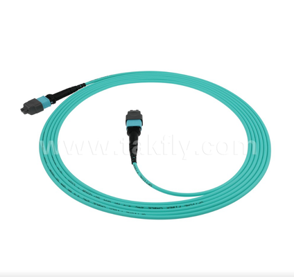MPO/MTP 16-Fiber OM4 Trunk Cable ️ كثافة عالية، خسارة إدراج منخفضة لمراكز البيانات فائقة الحجم (40G/100G/400G Ready)