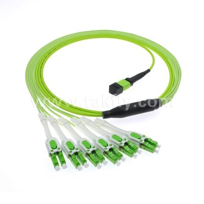 MPO/MTP Patchcord Fanout Uniboot LC Multimode OM5 Breakout Fiber Optic Cable for Data Center Cabling AI Telecom