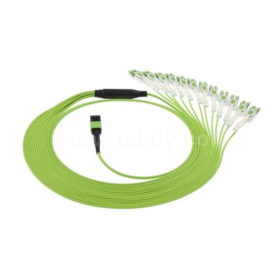 MPO/MTP Patchcord Fanout Uniboot LC Multimode OM5 Breakout Fiber Optic Cable for Data Center Cabling AI Telecom