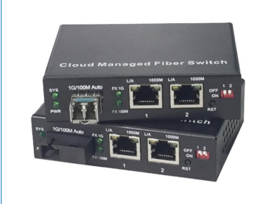 محول الألياف السحابية المدار Gigabit 2-Port 10/100/1000Base-Tx و1-Port 1000Base-Fx