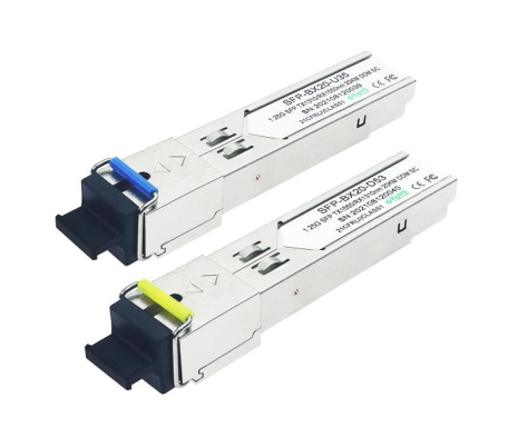 وحدة إرسال واستقبال SFP ثنائية الاتجاه بسرعة 1.25 جيجابت في الثانية بمدى 20 كم Tx1310nm/Rx1550nm TK-B3512-3SCD20