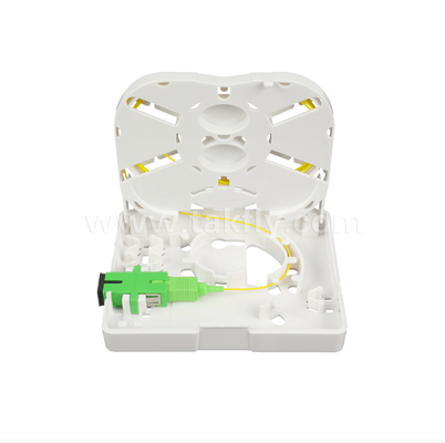 صندوق إنهاء الألياف TKS-1806-02GB - تثبيت مكتبي أو على الحائط، مثالي لإنهاء الألياف البصرية النهائية FTTH والوصلات القصيرة