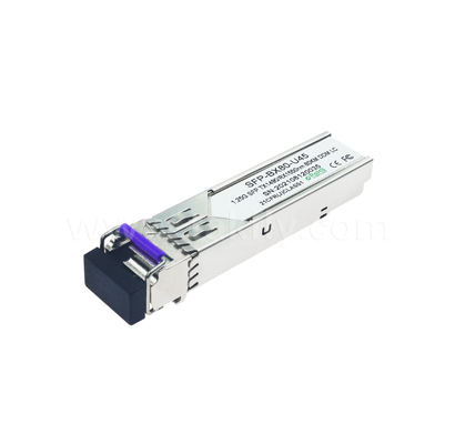 وحدة إرسال واستقبال SFP BiDi لمسافة 80 كم – مزدوجة المعدل 1.25 جيجابت في الثانية/1.063 جيجابت في الثانية، 1490 نانومتر DFB، PIN، LC Simplex، متوفرة بدرجة حرارة صناعية