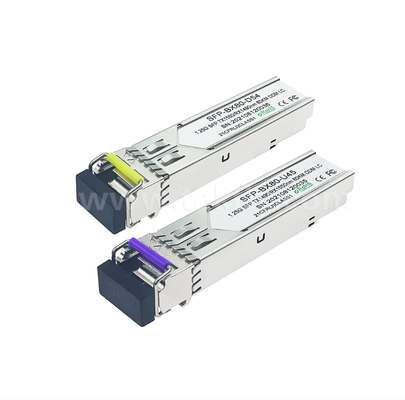 وحدة إرسال واستقبال SFP BiDi لمسافة 80 كم – مزدوجة المعدل 1.25 جيجابت في الثانية/1.063 جيجابت في الثانية، 1490 نانومتر DFB، PIN، LC Simplex، متوفرة بدرجة حرارة صناعية