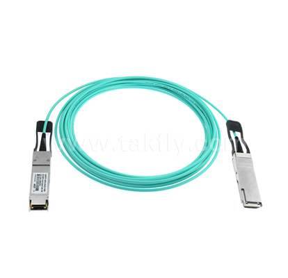 كابل بصري نشط 40G QSFP+ – رباعي القنوات مزدوج الاتجاه، 11.3 جيجابت في الثانية لكل مسار، استهلاك طاقة منخفض، قابل للتبديل السريع