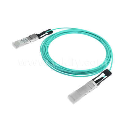 كابل بصري نشط 40G QSFP+ – رباعي القنوات مزدوج الاتجاه، 11.3 جيجابت في الثانية لكل مسار، استهلاك طاقة منخفض، قابل للتبديل السريع