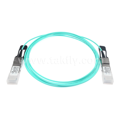 كابل بصري نشط 100G QSFP28 (AOC) – 4×25 جيجابت في الثانية، حتى 104 جيجابت في الثانية، 3-70 متر، مصفوفة VCSEL، طاقة منخفضة <3.5 واط، QSFP28 إلى QSFP28