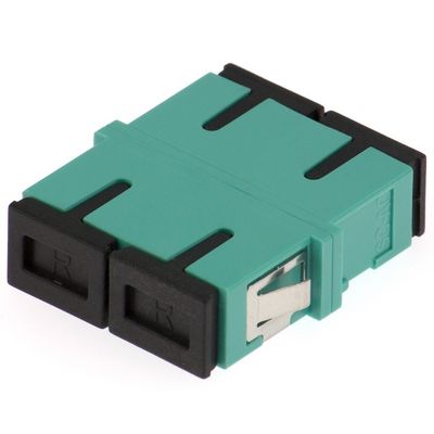 Flangeless SM MM SC Duplex Fiber Optic Adapter أخضر أزرق بيج أكوا بنفسجي