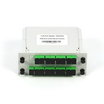 1 * 16 SC / APC SM G657A1 LGX كاسيت نوع الألياف البصرية PLC الفاصل في الشبكة