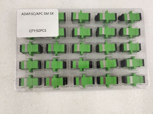 SC APC Simplex Green Fiber Optic Adapter لصندوق المحطة الطرفية