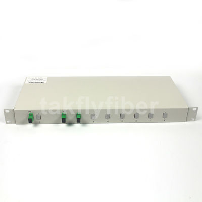 GPON 2x32 Rack Mount PLC Splitter Single Mode G657A SCAPC لـ FTTX CATV