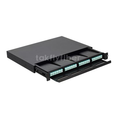 1 U 96 Cores MTP MPO Cassette Fiber Optic Patch Panel نظام كابلات الألياف