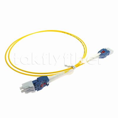 قطبية تدور 2.0mm LC PC Uniboot Duplex Fiber Optic Patch Cord مع G657A1 الألياف للشبكة