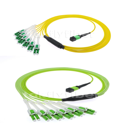 الألياف البصرية MPO MTP LC Uniboot Patch Cord Singlemode 12 Fiber Cable For FTTX