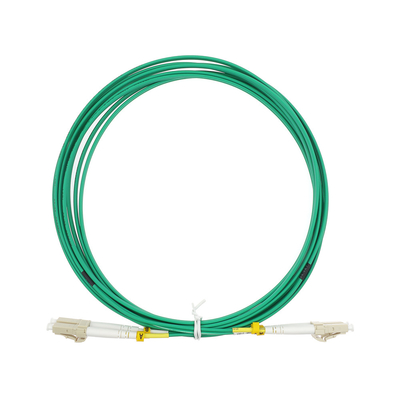 LC UPC Duplex OM3 LSZH Patch Cord Fiber Cable Multimode Green اللون