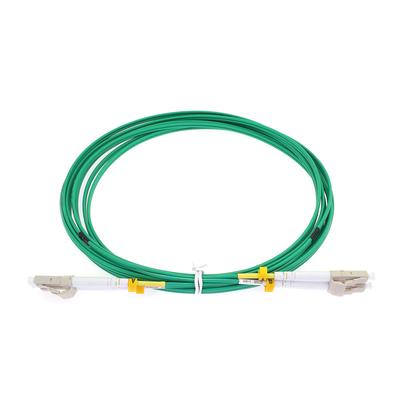 LC UPC Duplex OM3 LSZH Patch Cord Fiber Cable Multimode Green اللون