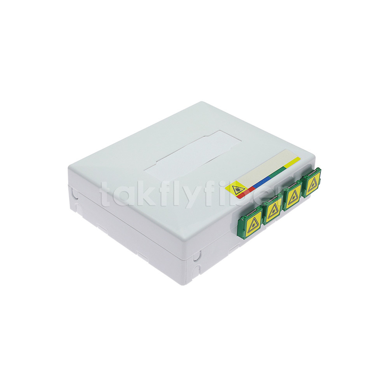 1 Core 2core 4core FTTH Faceplate SC LC Adapter UL94V0 ABS جدار تصاعد FTTH صندوق روزيت