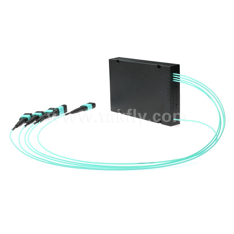 MPO/MTP Fanout Cable PLC Splitter 1x4 SM/MM الألياف الضوئية لمركز البيانات FTTX