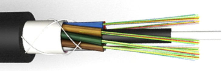 8.6MM GYFTY 2-30 نواة كابل الخارجي للألياف الضوئية مع شريط حجب المياه
