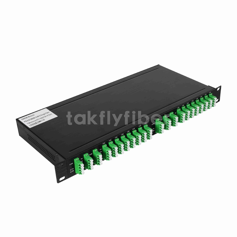 16CH DWDM MUX DEMUX مع جهاز مراقبة وميناء توسيع 1625nm OTDR و EDFA