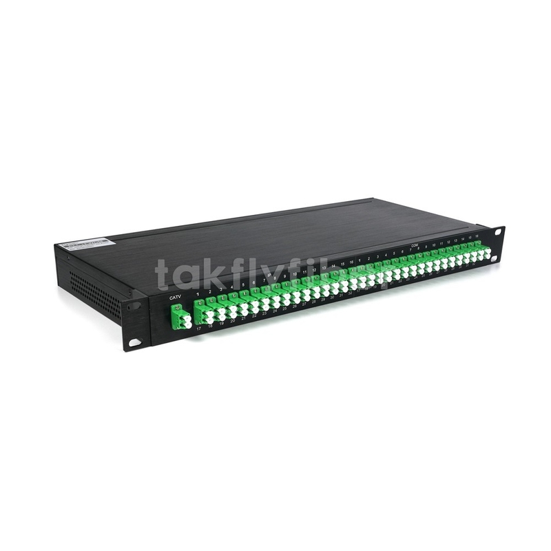 1x32 Fiber Optic PLC Splitter CATV WDM مع IP في 1U 19 بوصة